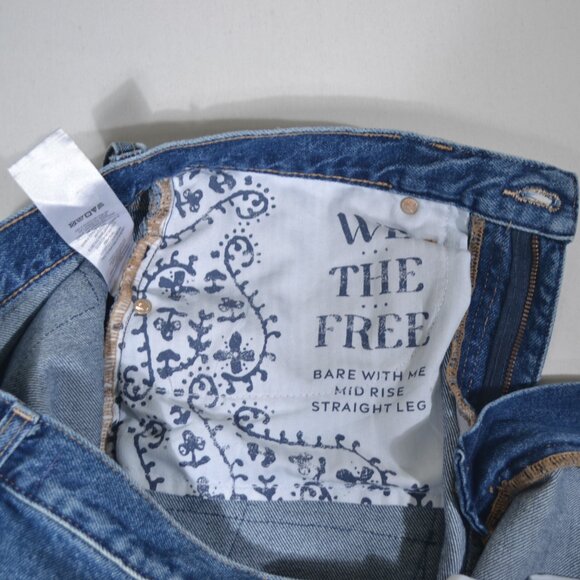 NEW FREE PEOPLE BARE WITH ME PATCHWORK JEANS, SZ 31 - Picture 7 of 14